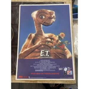 E.T. The Extra Terrestial Rare 3-D Advertising Display 1988 27 x 19” Not Framed